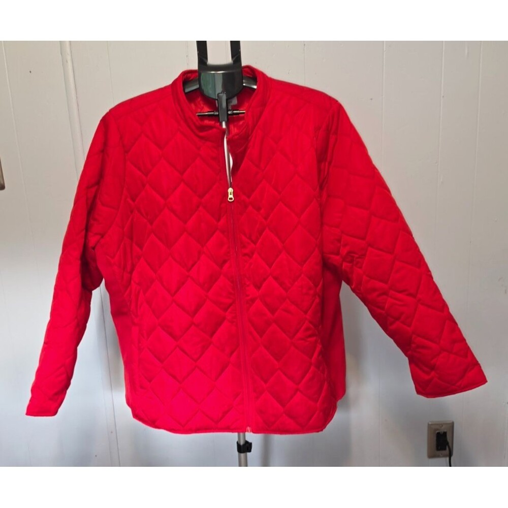 Kim Rogers NEW NWT Red Hots Quilted Jacket Fall Plus Size 3X Rib